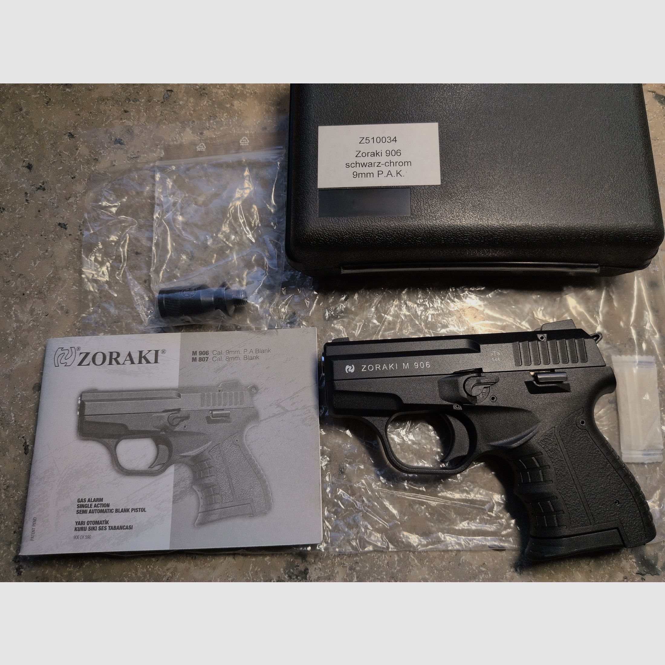 NEU Zoraki 906 Alte PTB 946 Schreckschusspistole schwarz