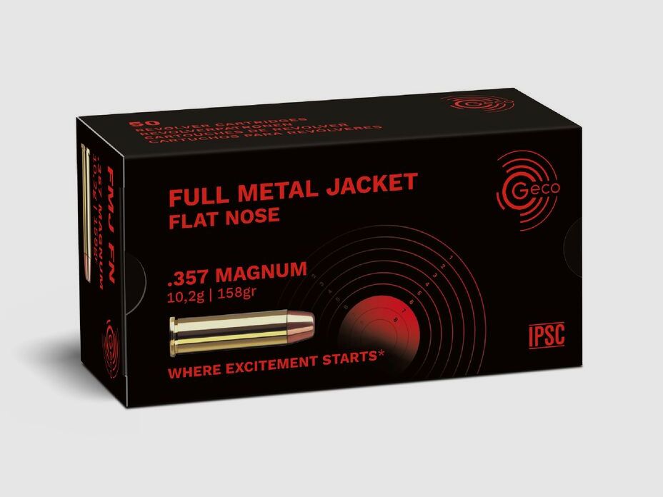 Geco – .357 Magnum Full Metal Jacket Flat Nose 10,2g/158gr / 50Stk.