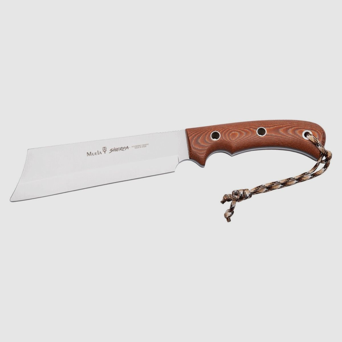Muela Sherpa 18C feststehendes Messer mit braunem Micarta-Canvas, Bild 1 von 2