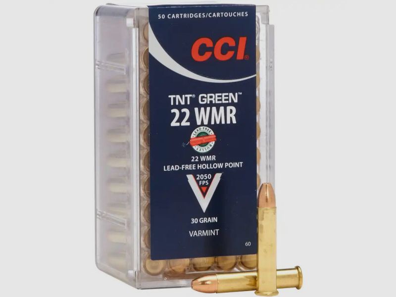 CCI TNT GREEN - .22WMR - 30GR. - 50 COLPI - SENZA PIOMBO