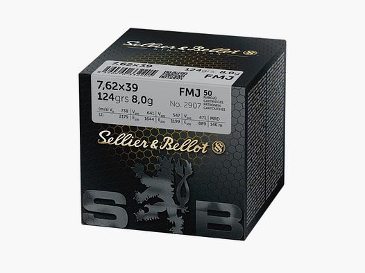 7,62x39 Sellier & Bellot FMJ 124gr/8g (V340842)
