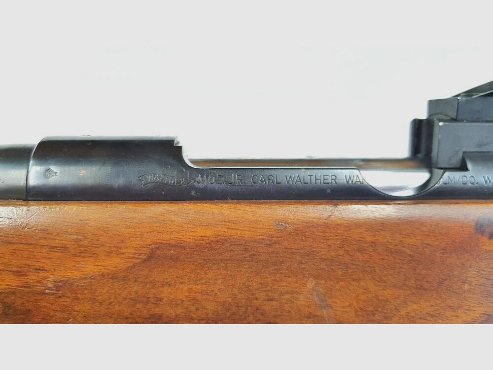 Walther !!Artículo de colección!! Rifle de un solo tiro, Walther JR Biathlon en calibre .308Win con dioptría