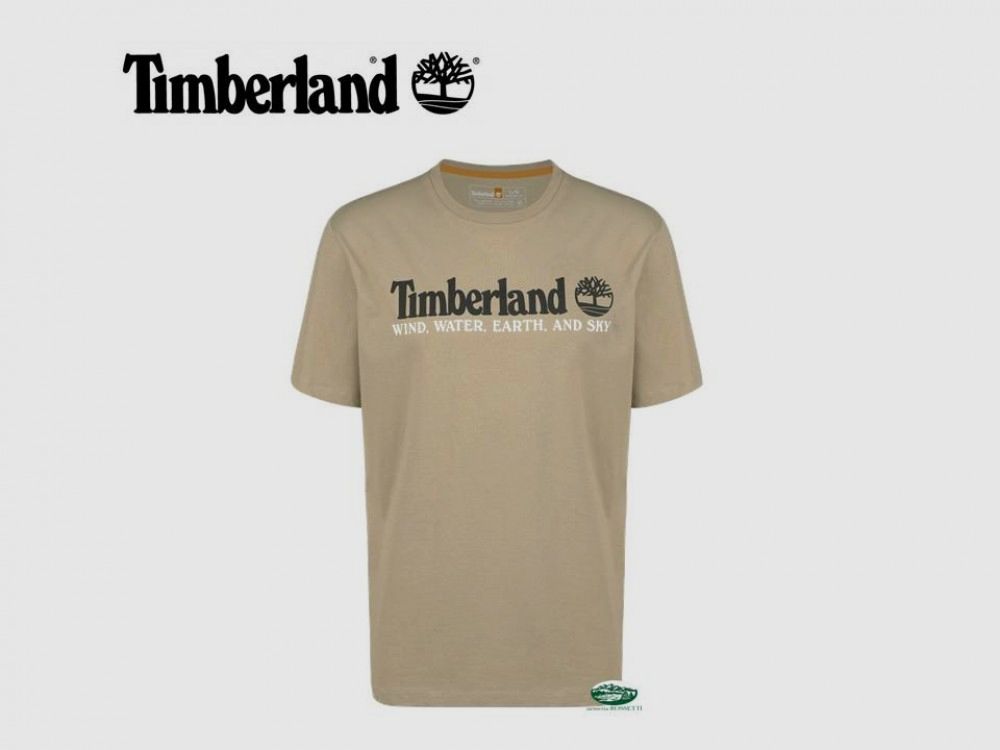 TIMBERLAND T-shirt Col Rond beige avec logo