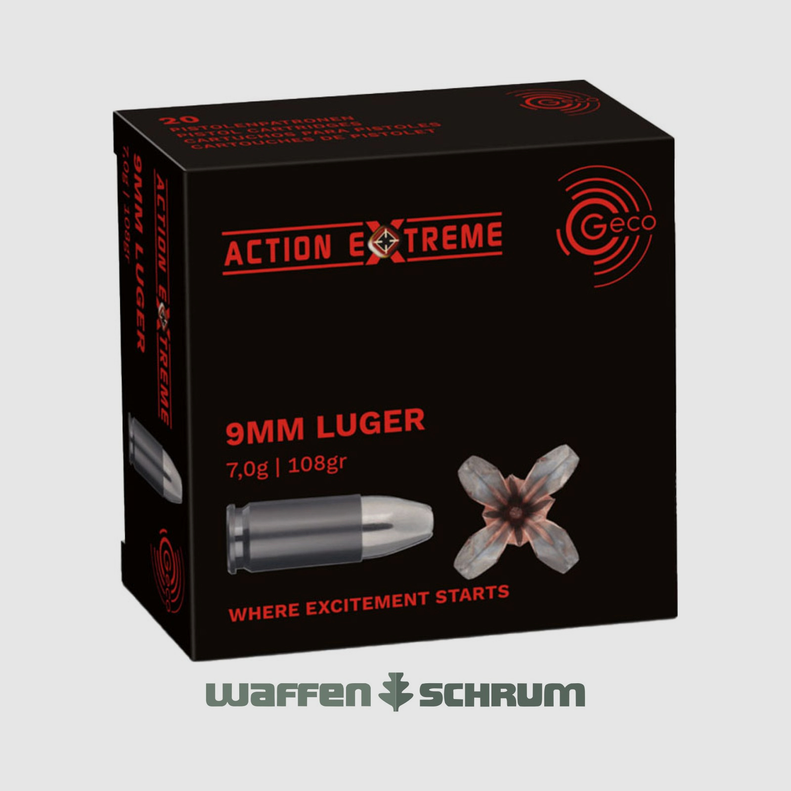 Geco Action EXTREME 7,0g - 108gr. 9mmLuger