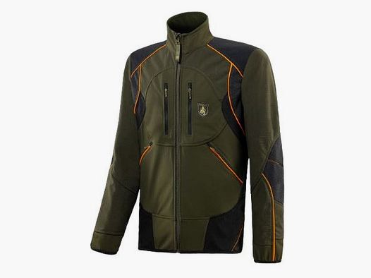 Technisch sweatshirt Trabaldo groen en fluorescerend oranje model Super Tempest Evo art. 6110/19300TIT/750WS TRABALDO