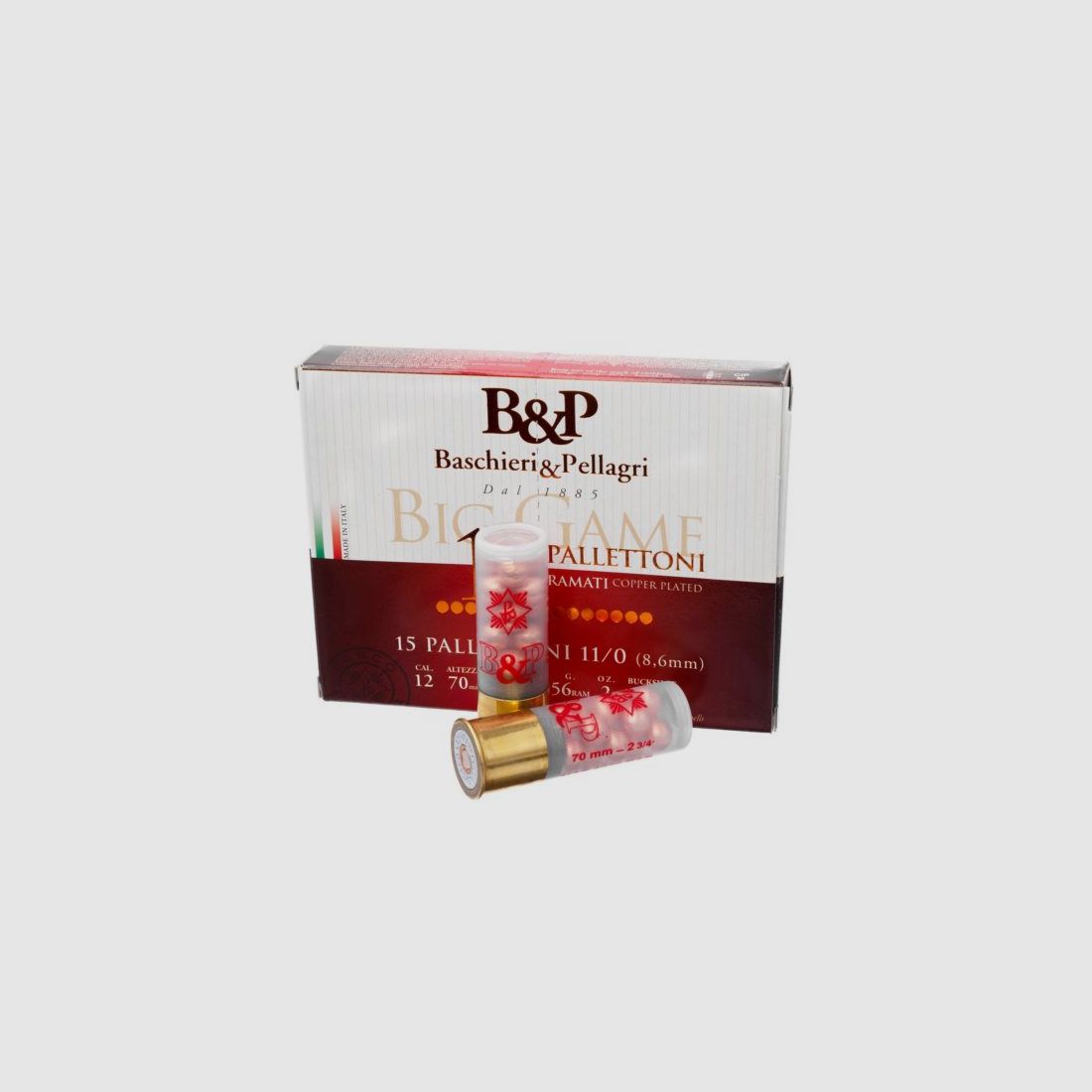 B&P Big Game 15 Cartouches de Chasse Cal 12 56gr