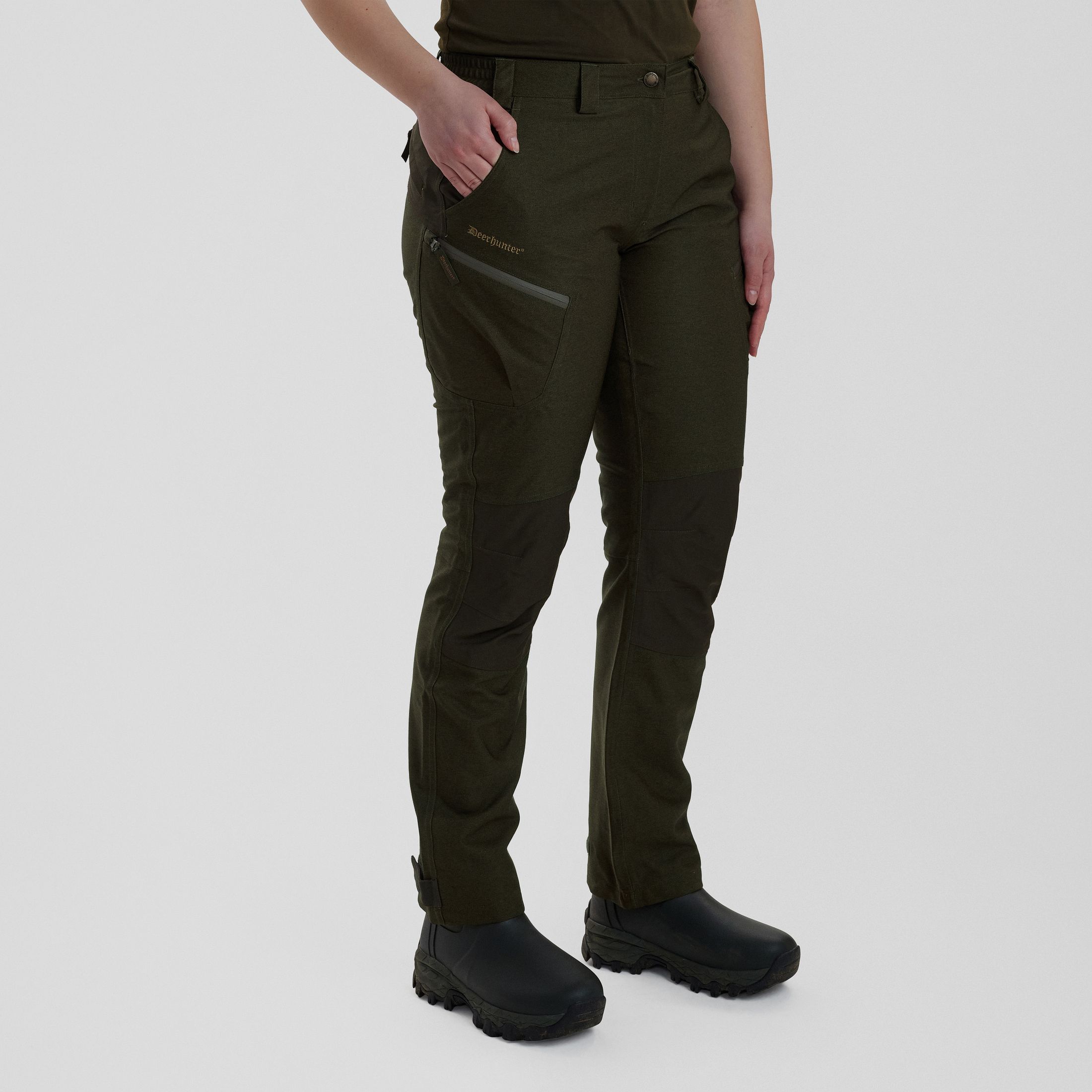 Lady Chasse Hose - Olive Night melange – Kleidergröße Damen: 46