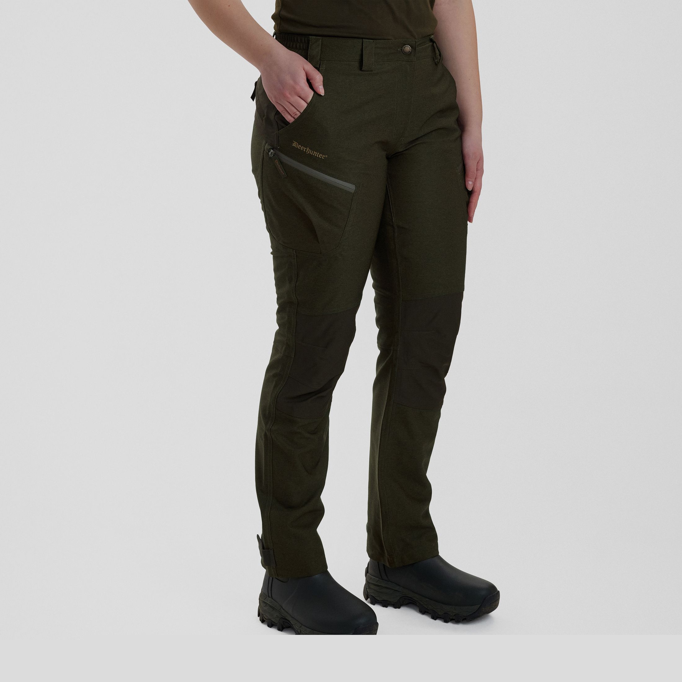 Lady Chasse Hose - Olive Night melange – Kleidergröße Damen: 36
