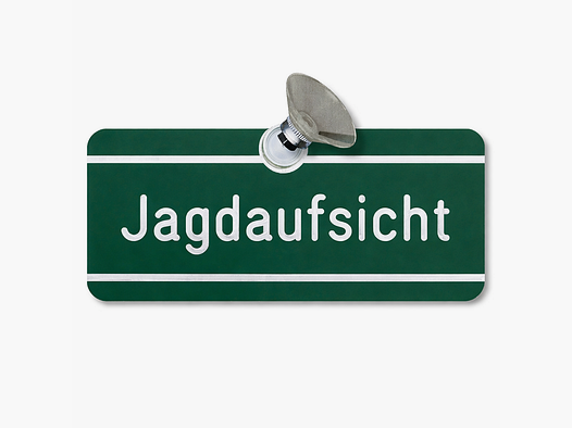 Car window sign “Jagdaufsicht”