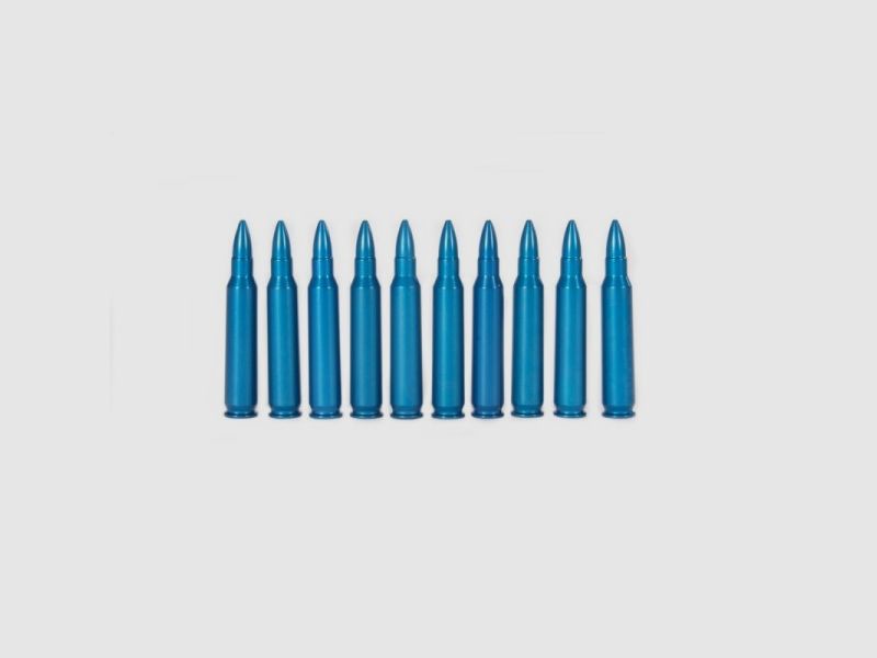 10 Cartucce a Vuoto Metalliche Blu .223Rem Fucile