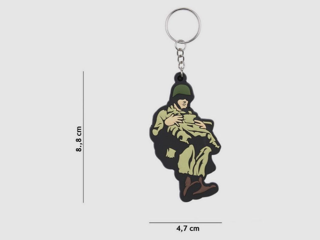 Schlüsselanhänger 3D PVC WWII Paratrooper, Bild 2 von 3