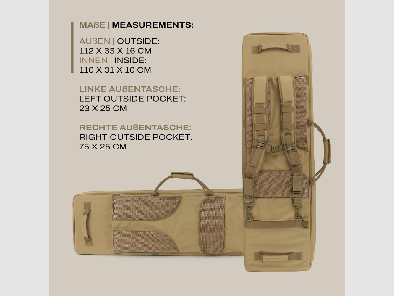 Winter Guncases Bolsa Táctica para Rifle 110 cm