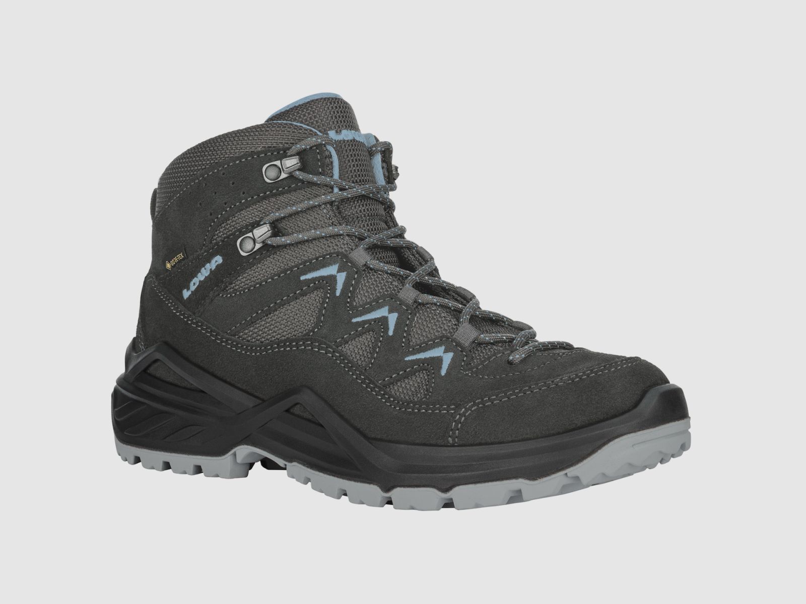 LOWA Sirkos Evo GTX MID Dames Antraciet/ IJsblauw