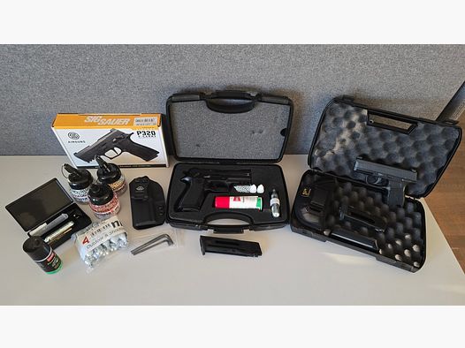 Sig Sauer Konvolut - 4,5mm CO2 Sig Sauer P320 X Carry & P365 und Zubehör