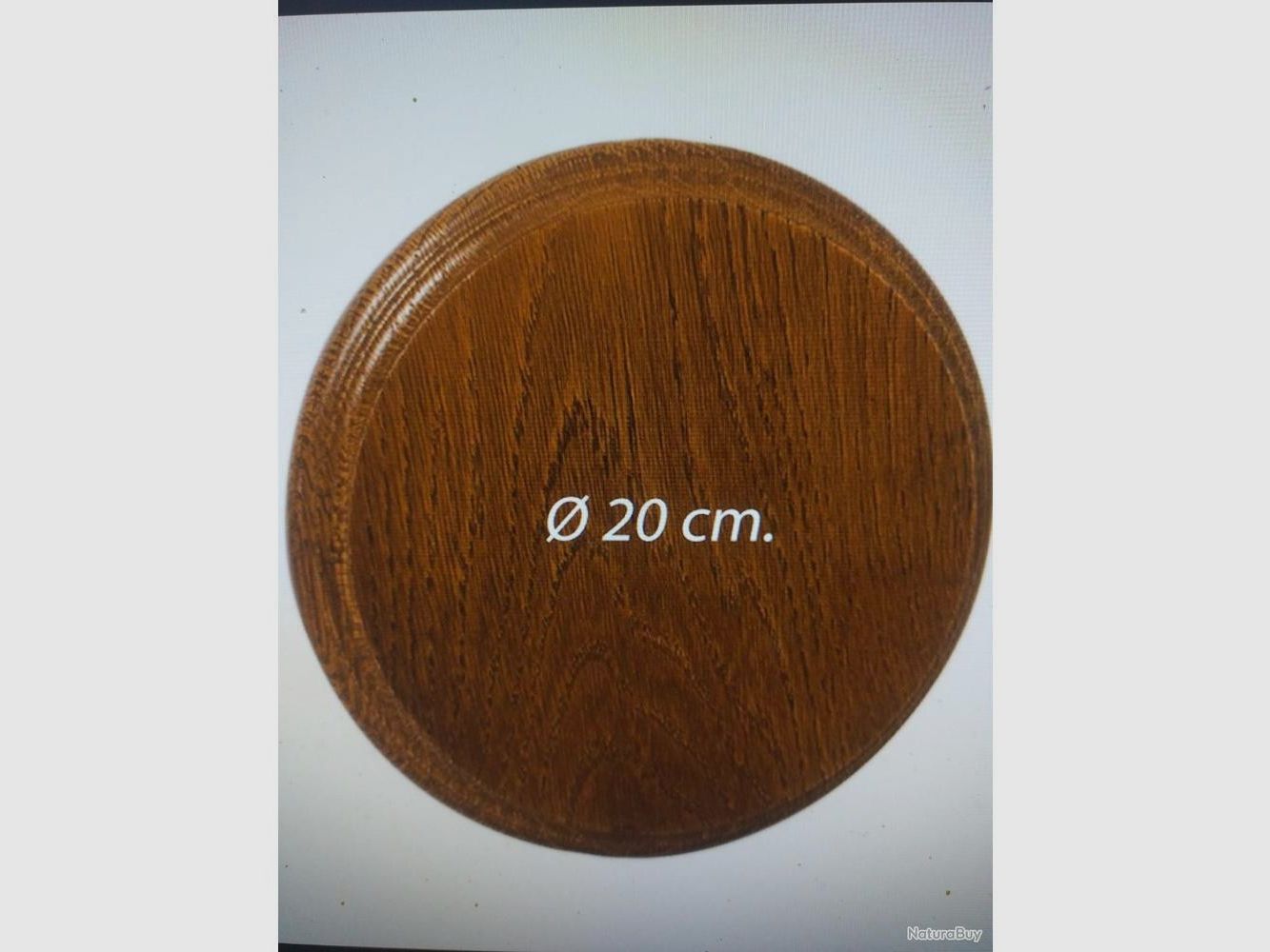 Dąbowa Tablica na Kły i Zęby Dzików - Średnica 20 cm - Naturalne Wykończenie - Wartość i Ochrona Trofeum, zdjęcie 4 z 5