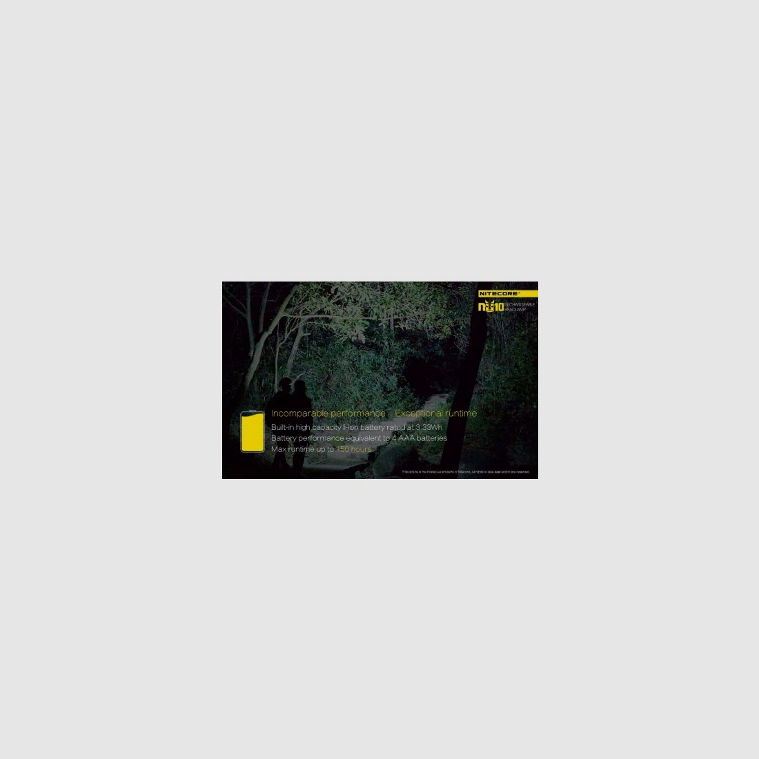 Nitecore NU10CRI Lampada frontale 115 lumen Gialla, immagine 8 di 21