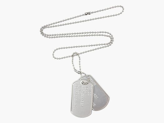 ASMC US dog tags stainless steel 2-piece with embossing