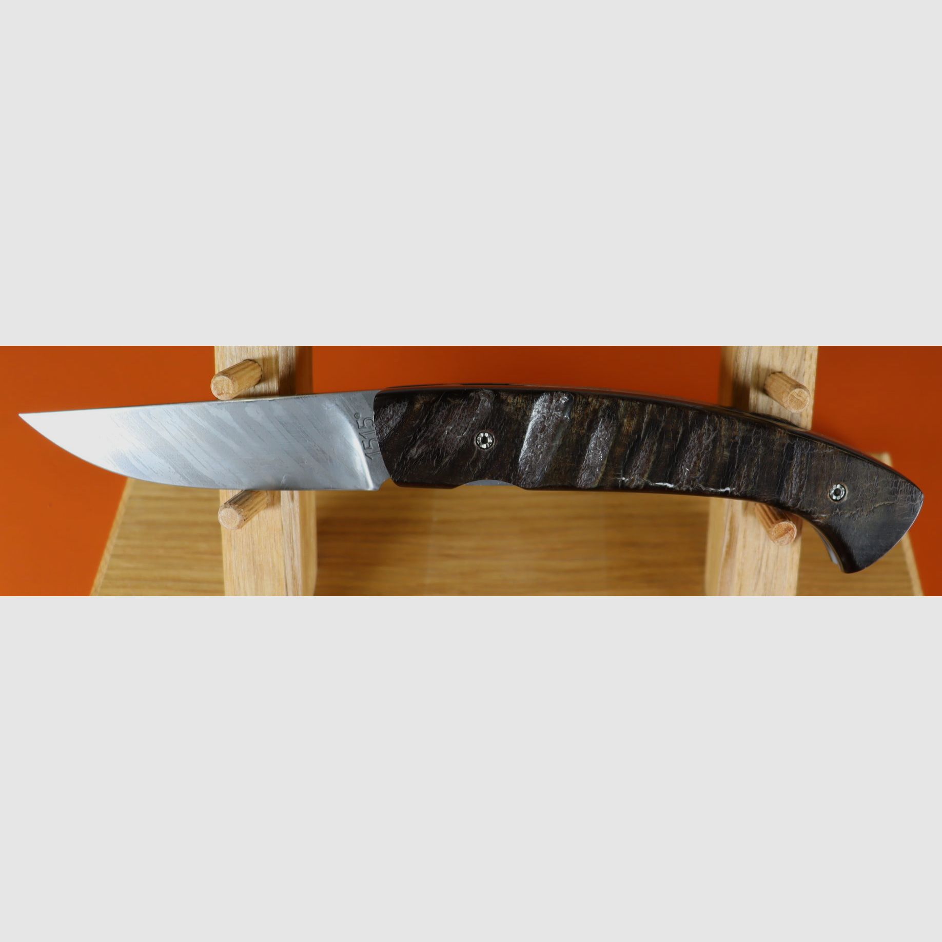 Büffelhautmesser mit oxidierter Klinge, Bild 2 von 5