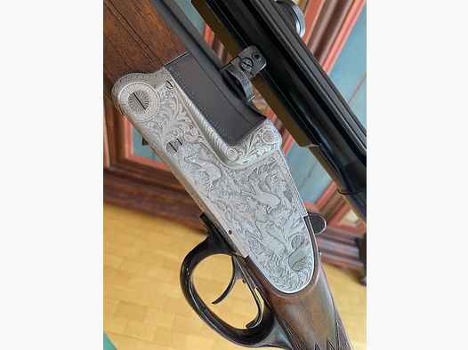 Krieghoff Ulm Primus BBF Bockbüchsflinte mit Wechsellauf Kaliber 6,5x57R 20/76 Magnum WL 16/70 im Gewehrkoffer Waffenkoffer top Zustand Holland & Holland Seitenschlosse
