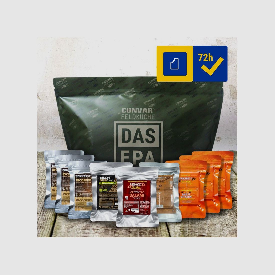 CONVAR 72h Notverpflegung Fluchtpaket Riegel