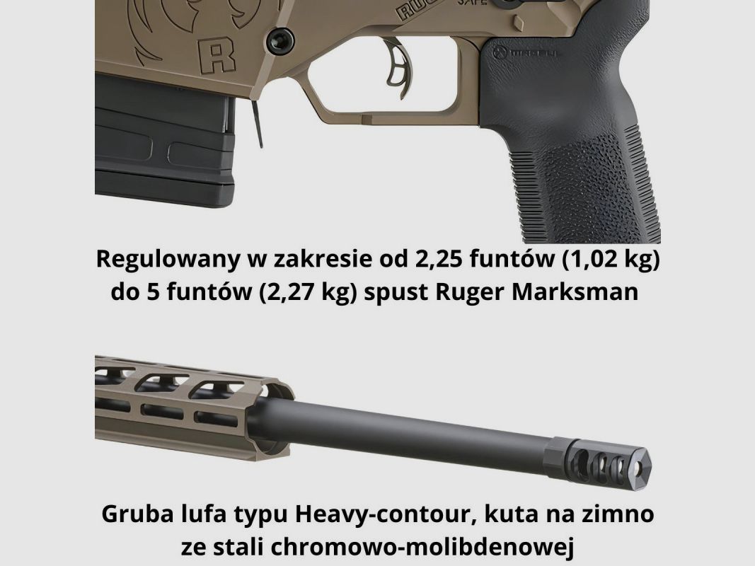 Karabin powtarzalny Ruger Precision Rifle - Cerakote Bronze mod. 18106 - kal .300 Win Mag, zdjęcie 7 z 11