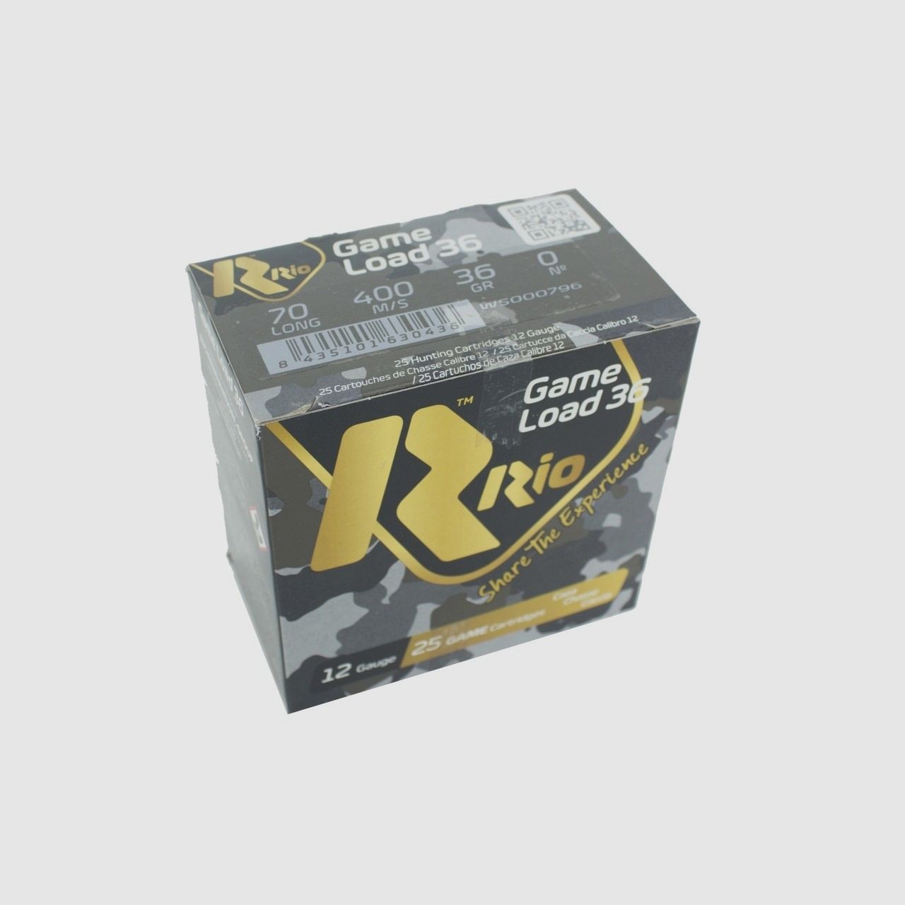 RIO GAME LOAD Schrotpatrone Kal. 12/70, Nr. 0 – 36 g (1 Packung mit 25 Stück)