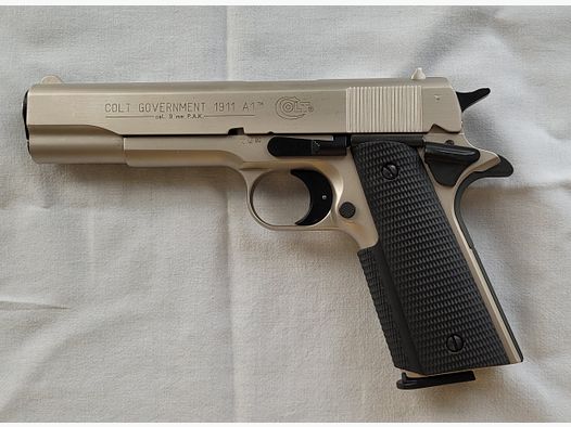 Colt Coverment Gas-Signal Pistole, vernickelt