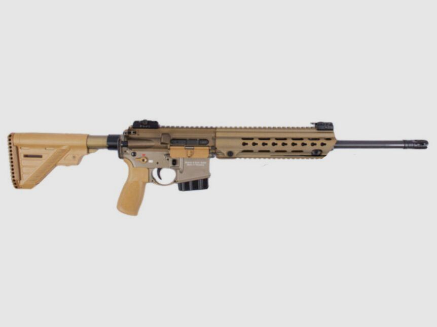 Fusil semi-automatique HK Heckler & Koch MR 223 A3 sable 16,5" HK Key Slim Line disponible immédiatement, expédition +20€ RRP: 3229€ MR223