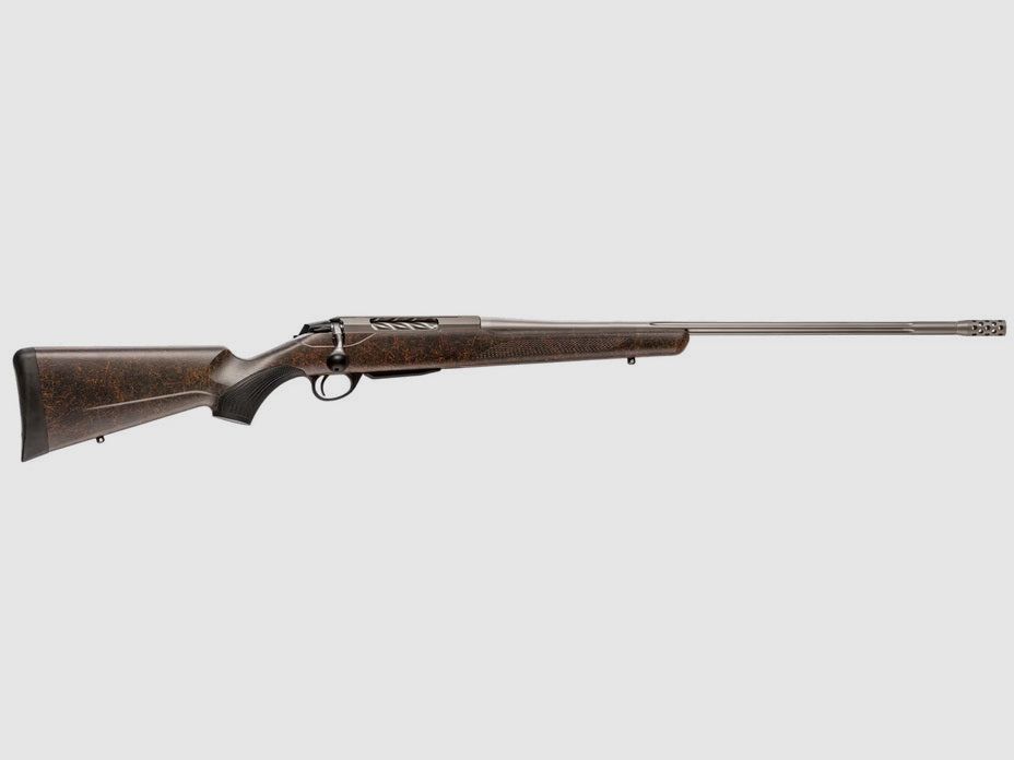 TIKKA T3x LITE ROUGHTECH EMBER .308 Win., stainless, Lauflänge 20“ kanneliert mit Mündungsbremse, Verschluss kanneliert, Drall 10", Direktabzug, 3 Schuss, schwarzer Synthetikschaft mit orangem Dekor, ohne Visierung, MG 5/8"-24, Bild 1 von 3