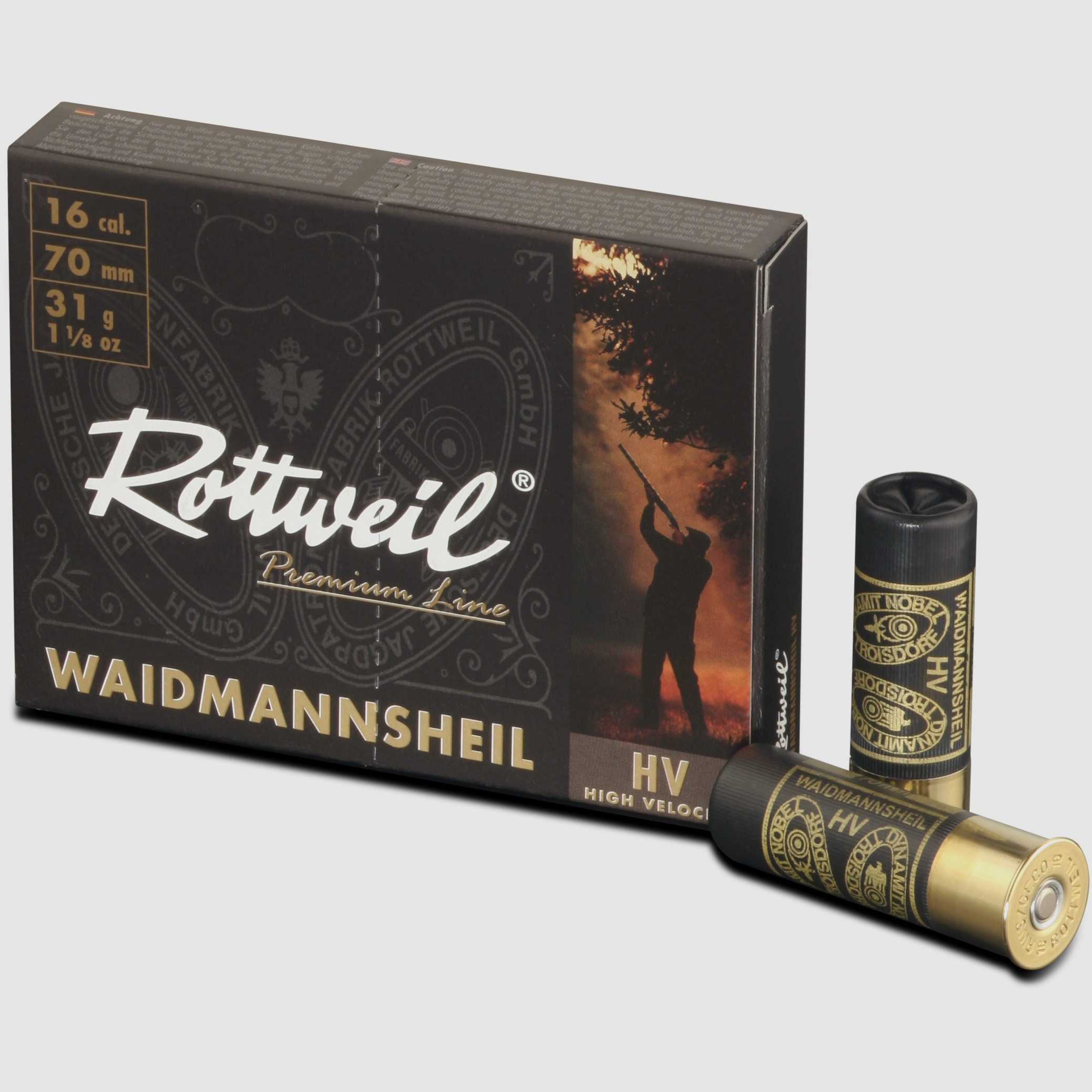 ROTTWEIL Waidmannsheil 16/70 HV, 2,7mm, Plastik, 10er Pack.
