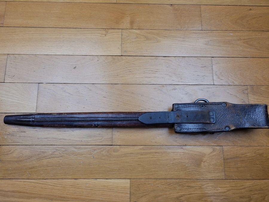 Sehr seltene britische Bajonett 1907 mit Quillon – Scheide 2. Typ – Rifle Brigade – Tragehülse – TBE, Bild 16 von 16