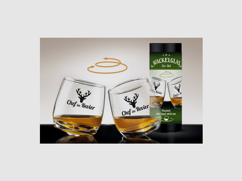 Gilde Wobble Glass Chef 2-Piece Set