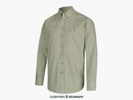 Böcker Hemd Comfort Fit Oliv kariert