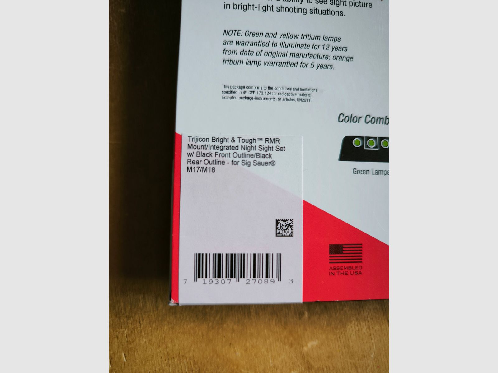 Trijicon RMR Mounting plate/ Montageplatte RMR  SIG M17/18