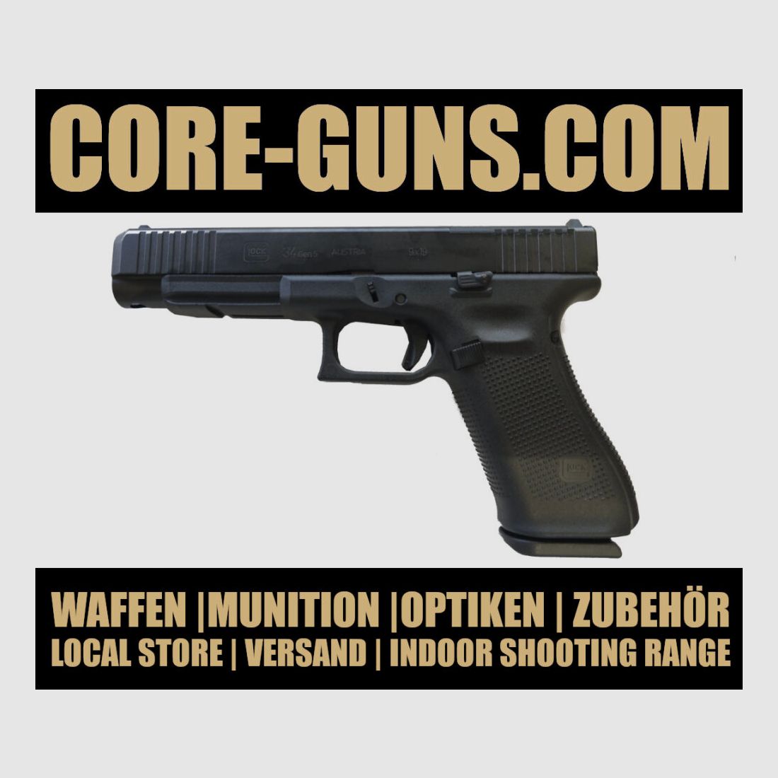 Glock 34 Gen5 MOS 9mm Pistole 9mm Luger Pistole sofort verfügbar