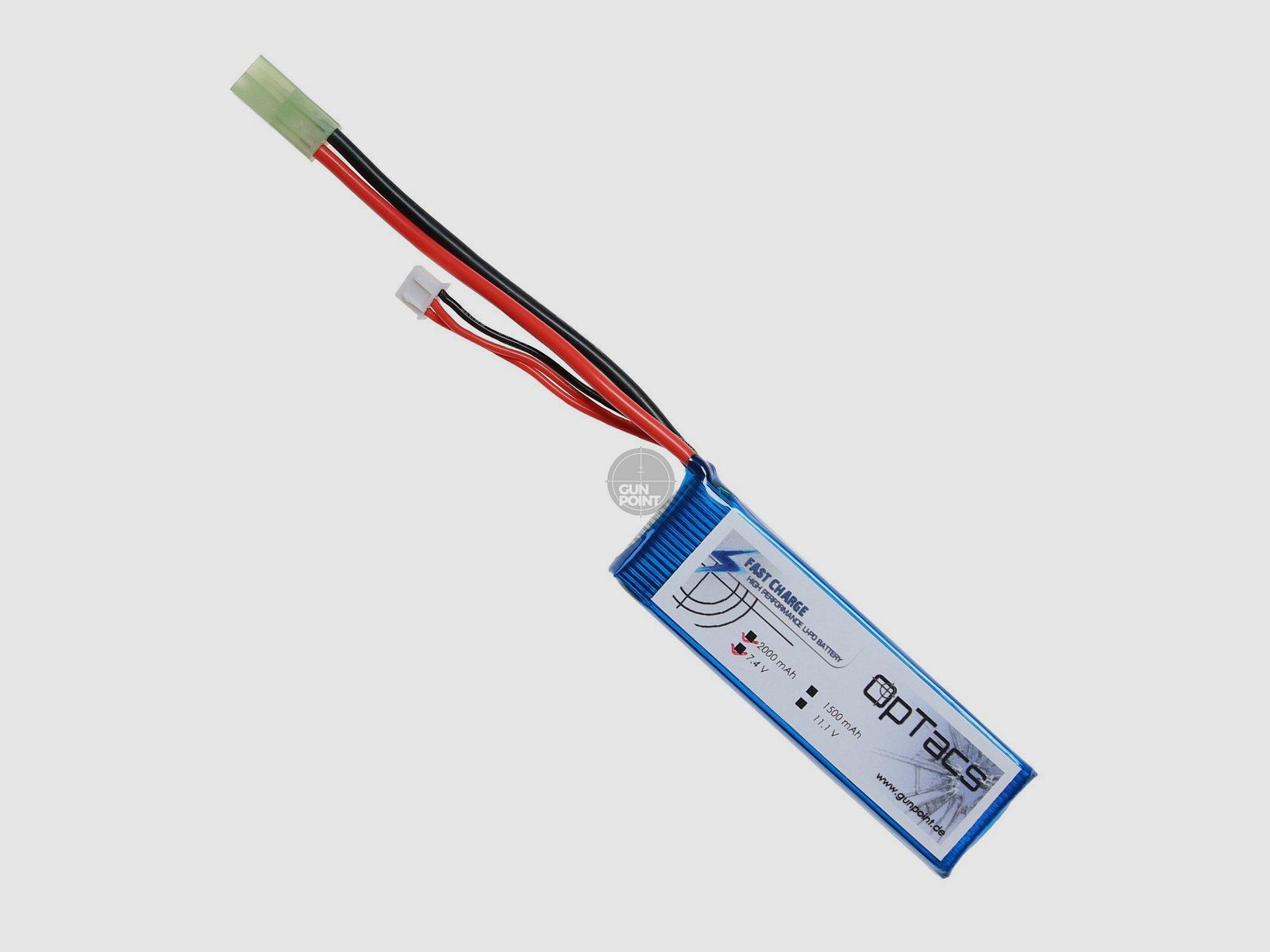 OpTacs LIPO 2000mAh 7.4V 25C Micro TAMIYA