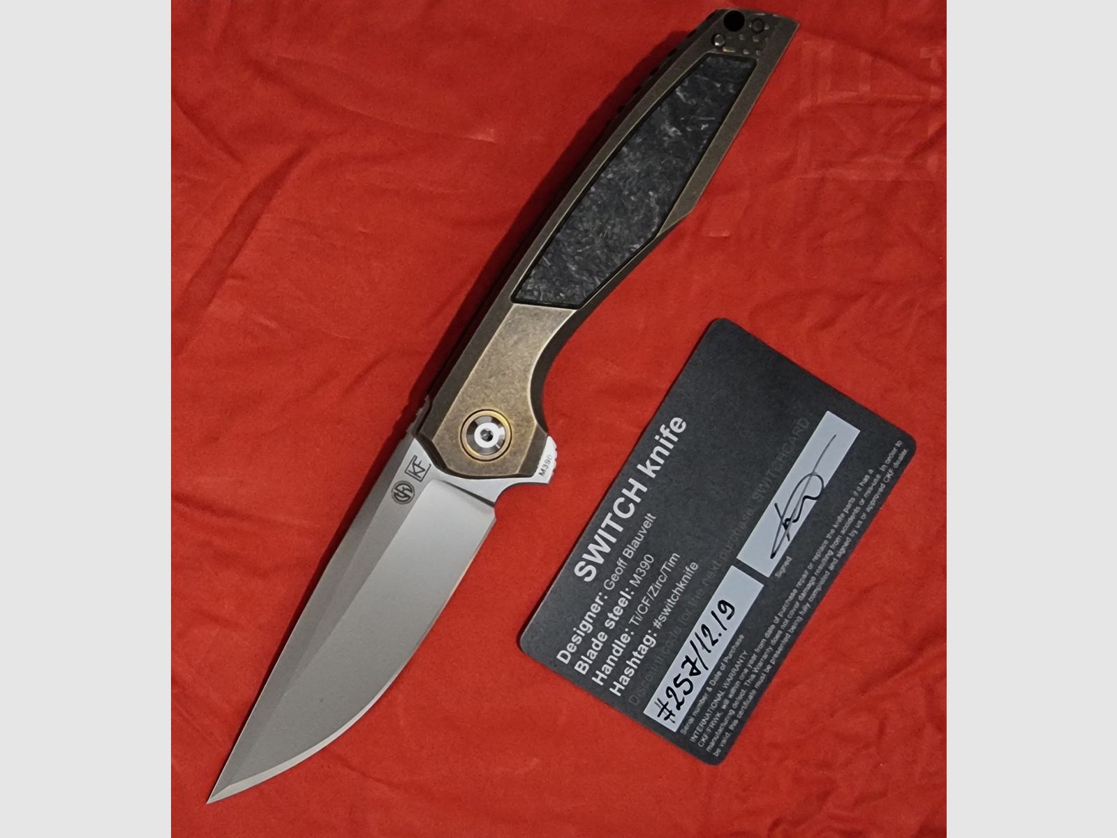 CKF Switch #257 – Tuff Knives – Beperkt 333 – M390 – Volledig titanium – nieuw