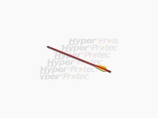 Flèche trait carreau 54cm aluminium rouge ou noire - 20 pouces