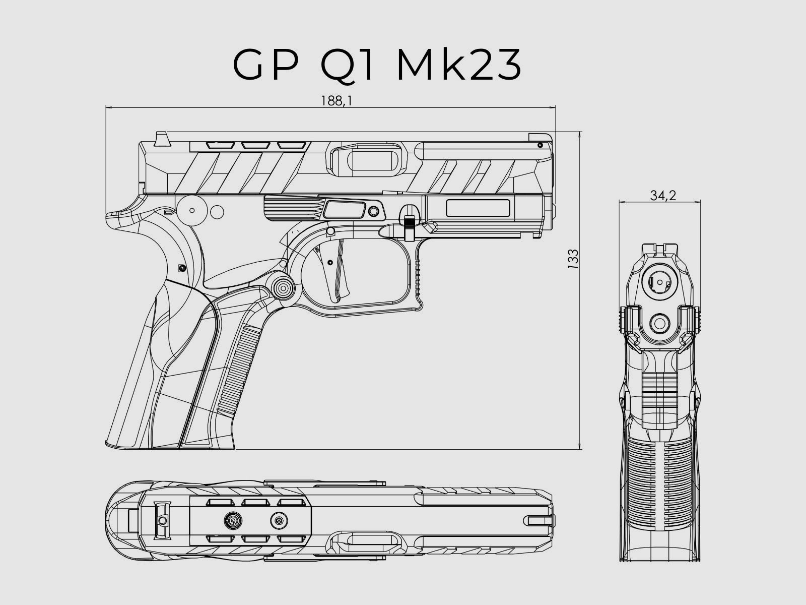 Grand Power Q1 MK23 - FDE, image 3 sur 4