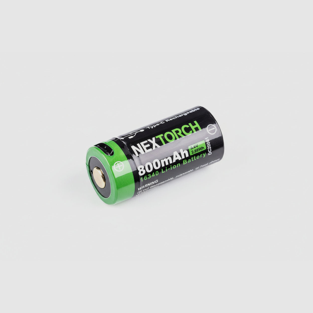 NEXTORCH DC20061 16340 Batterie USB-C – 3,6 V 800 mAh pour TA20 & TA21