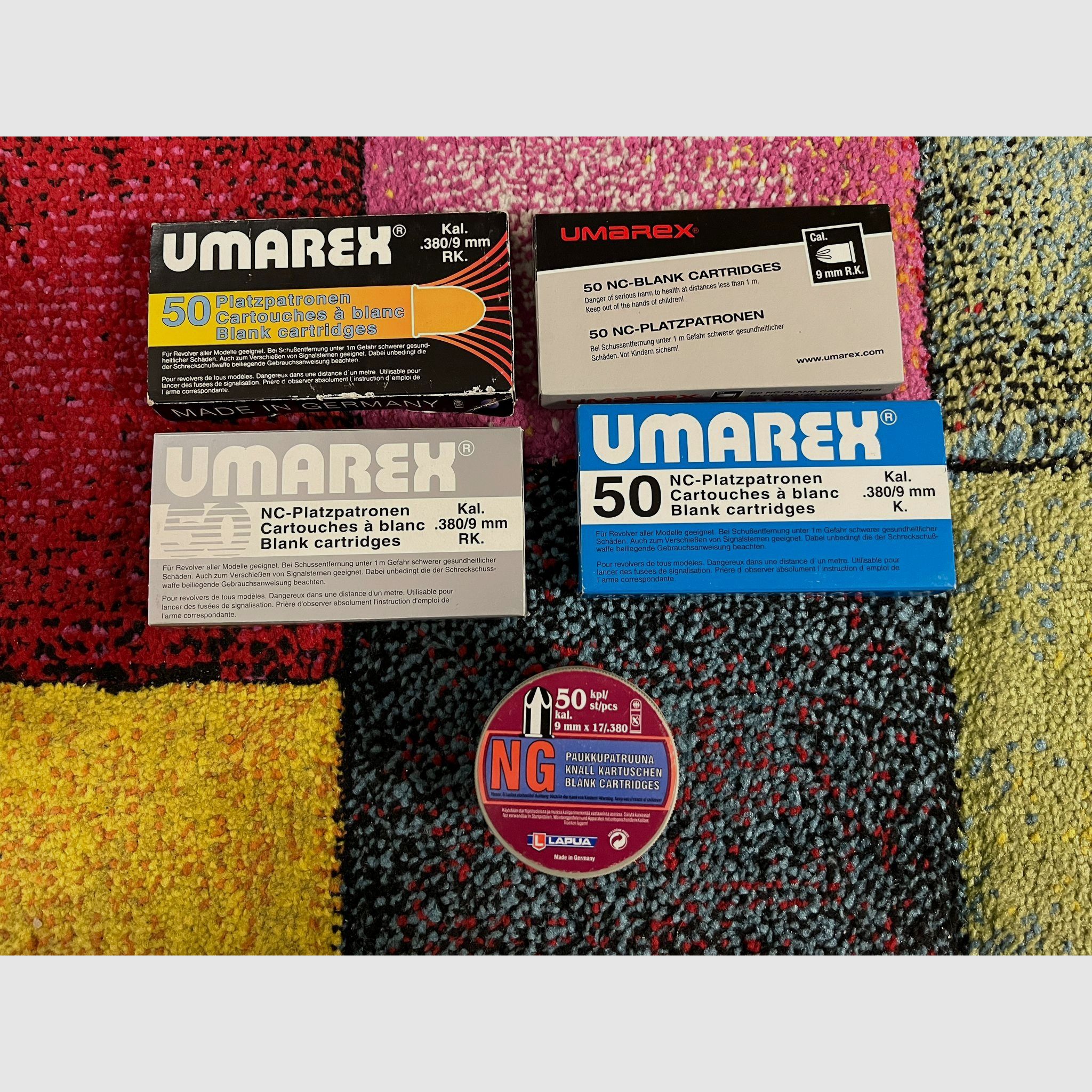 9mm RK cartouches Umarex / Lapua - Pyrotechnik Silberhütte PTS - Collectionneur