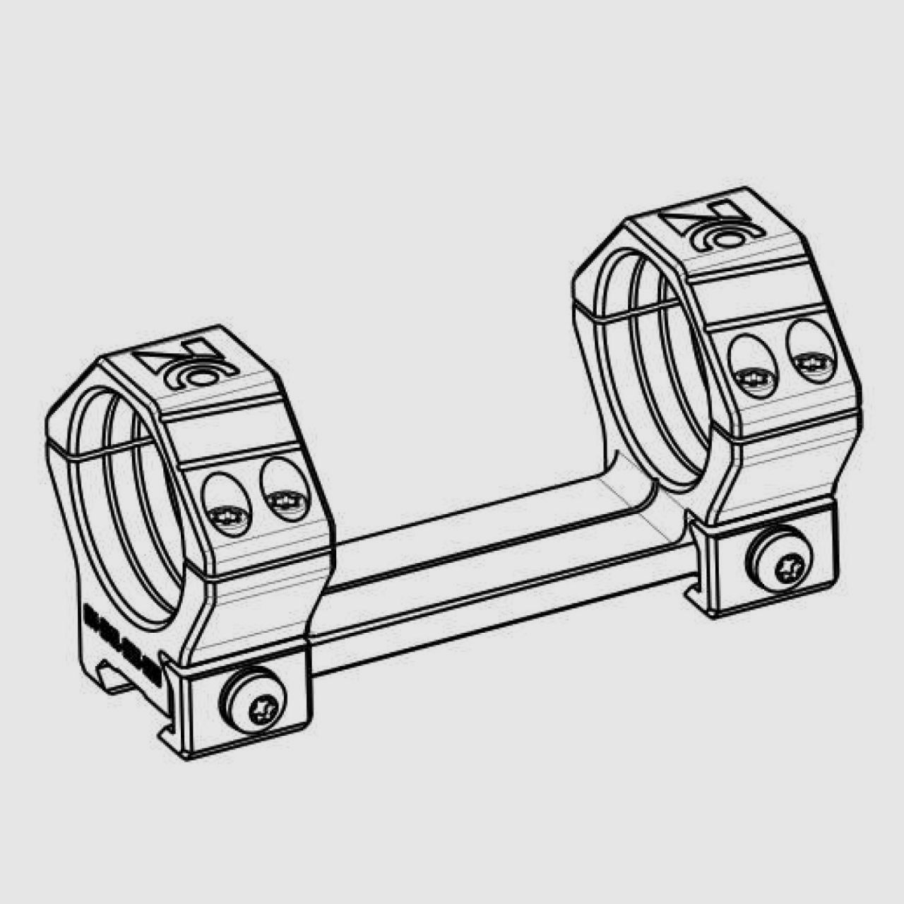 ZCO Zero Compromise Slim Line Block Mounting 36 mm H 30 / 12 FDE