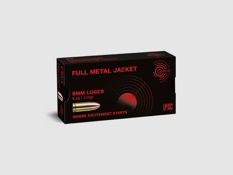 GECO – Cartouches Métalliques – FMJ 124GR