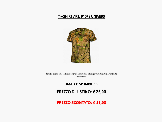 UNIVERS – T-SHIRT ART. 94078