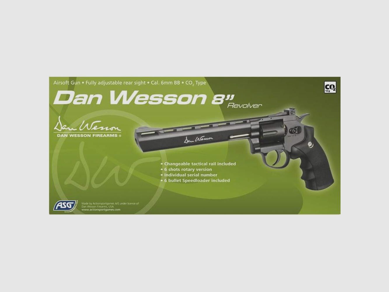 Réplique Revolver Dan Wesson ASG 8 Pouces Noir Low Power - Réalisme et Précision - Pour Collection et Airsoft, image 2 sur 2