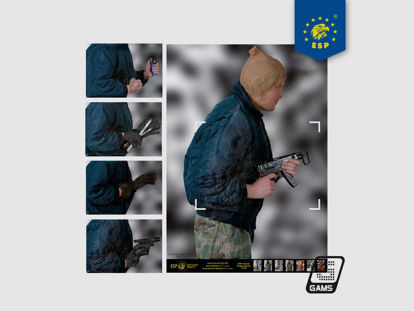 Blanco für Training mit 4 Situationen Target 03 -ESP