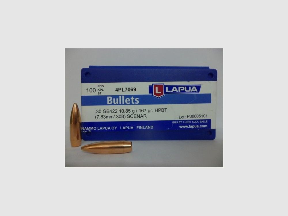 LAPUA GESCHOSSE Kal.30 167GR SCENAR, Bild 1 von 4