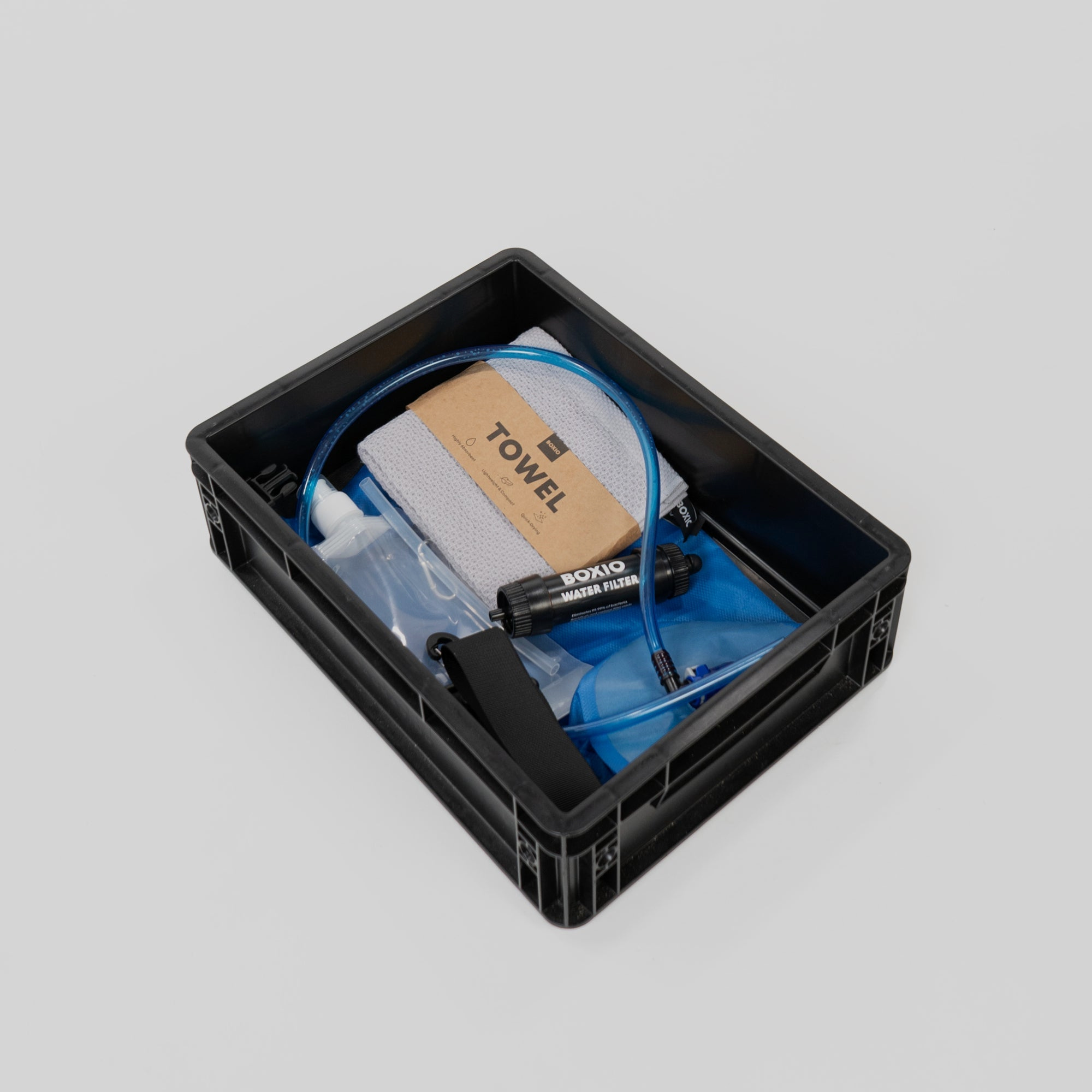 Camping wasbak en waterfiltersysteem I BOXIO WASH MAX +