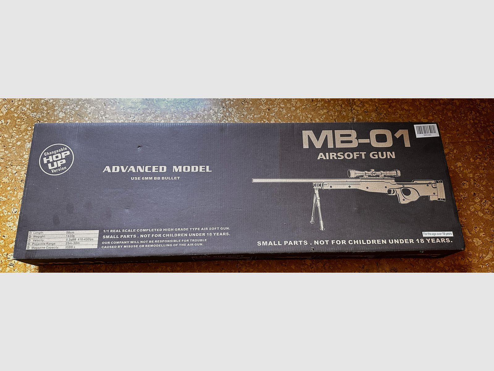 GSG MB01-L96 inklusive Zielferrohr und Zweibein, 1,8 Joule