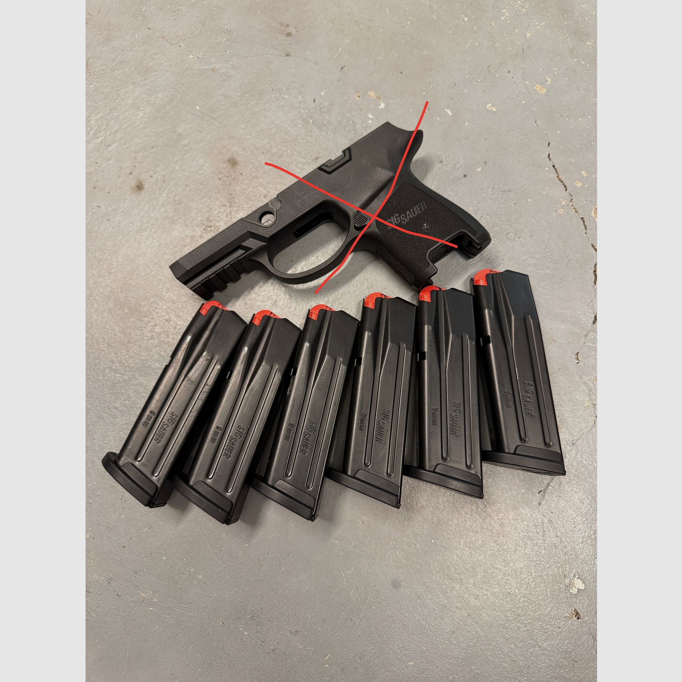 Accessoires SIG P320/ P250: 6x Compactmagazijn 15 schoten 9mmLuger